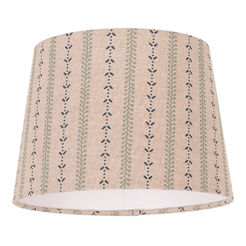 20cm Pendant Medium French Drum Shade in Indigo Cottage Stripe