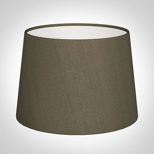 30cm Medium French Drum Shade in Bronze Brown Silk
