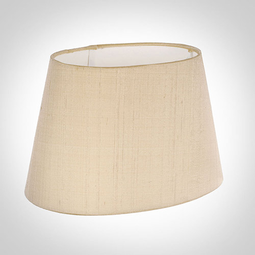 40cm Sloped Oval Shade in Buttermilk Silk