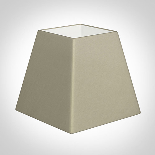 30cm Sloped Square Shade in Pale Smoke Satin