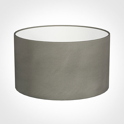 35cm Wide Cylinder Shade in Pewter Satin