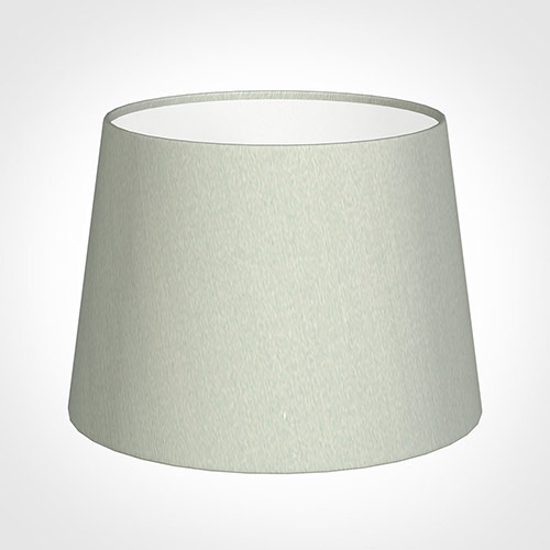20cm Medium French Drum Shade in Soft Grey Faux Silk