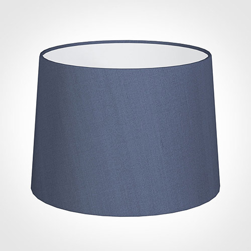 40cm Medium French Drum Shade in Blue Faux Silk