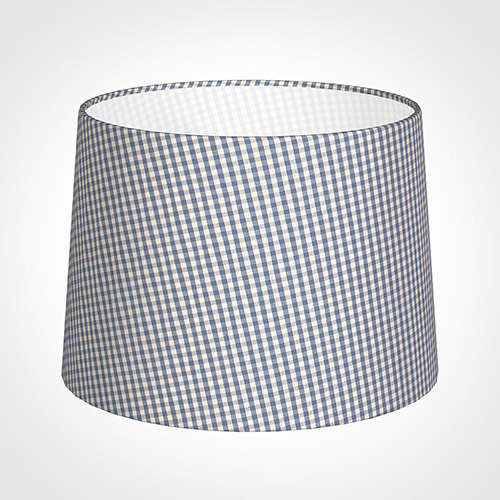 40cm Medium French Drum Shade in Blue Longford Gingham
