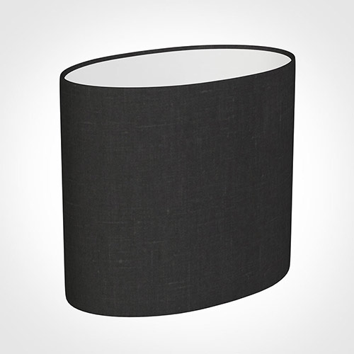 20cm Straight Oval Shade in Elephant Waterford Linen