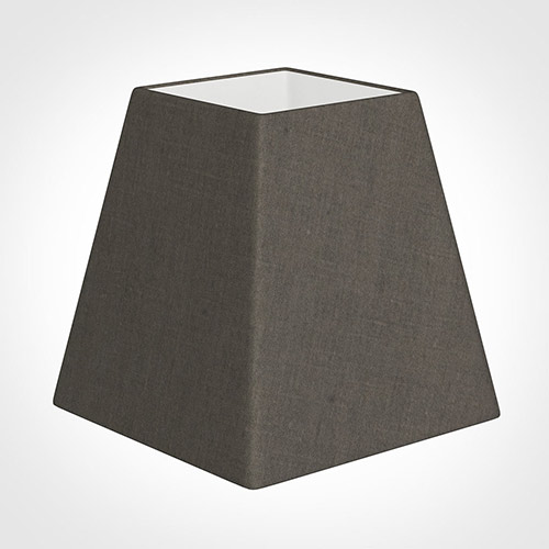15cm Sloped Square Shade in Mouse Waterford Linen