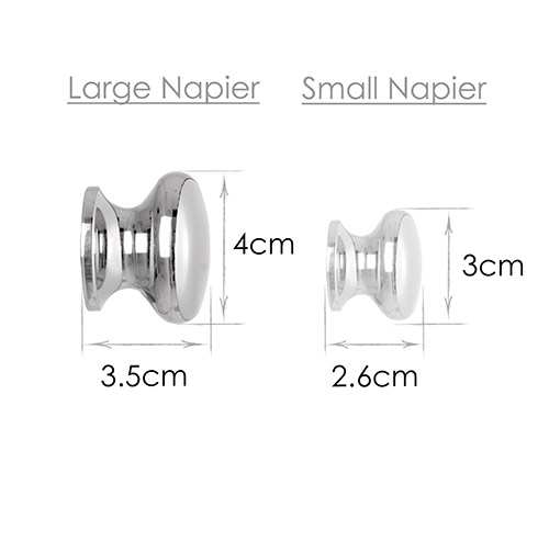 Large Napier Cupboard Knob in Nickel
