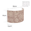 32cm Carlyle Half Shade in Dusky Pink Cavendish