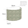 32cm Carlyle Half Shade in Rich Green Spring Leaf