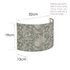 32cm Carlyle Half Shade in Duck Egg Woodland