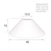 40cm Wide Cone Shade in Cream Killowen Linen