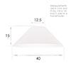40cm Pendant Wide Cone Shade in Cream Killowen Linen