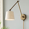 13cm Pendant French Drum Shade in Natural Isabelle Linen