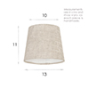 13cm Pendant French Drum Shade in Natural Isabelle Linen