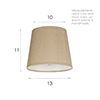 13cm Pendant French Drum Shade in Royal Oyster Silk 