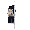 13amp 2 Gang Socket USB-A/C Port Polished, Bevelled, Black Switches