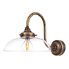 Hudson Wall Light in Antiqued Brass