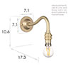 Carrick Wall Light in Burnished Brass