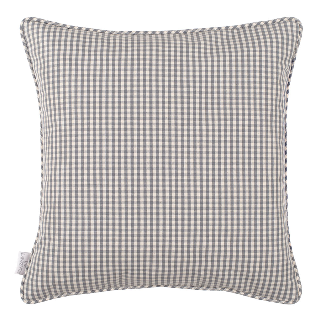 Grey gingham pillows sales