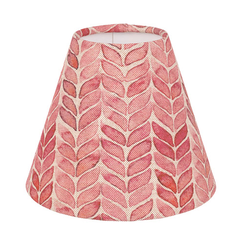Empire Candle Clip Shade in Red Watercolour Leaf