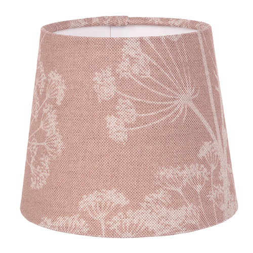 13cm French Drum Shade in Plaster Pink Cow Parsley 
