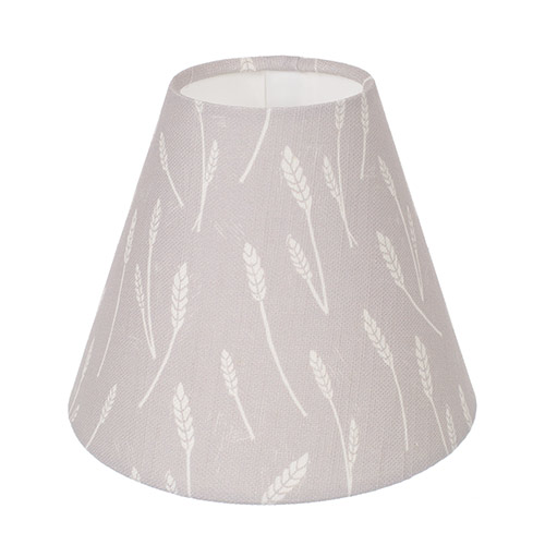 Candle Shade in Soft Grey Wheatfield