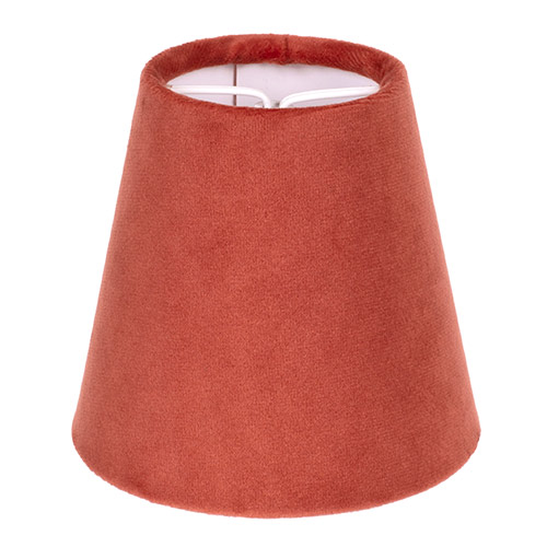 Tapered Candle Shade in Burnt Orange Hunstanton Velvet