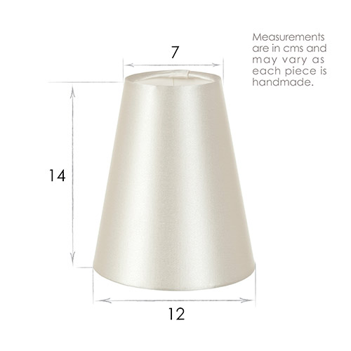 French Cone Candle Clip Shade in Cream Satin