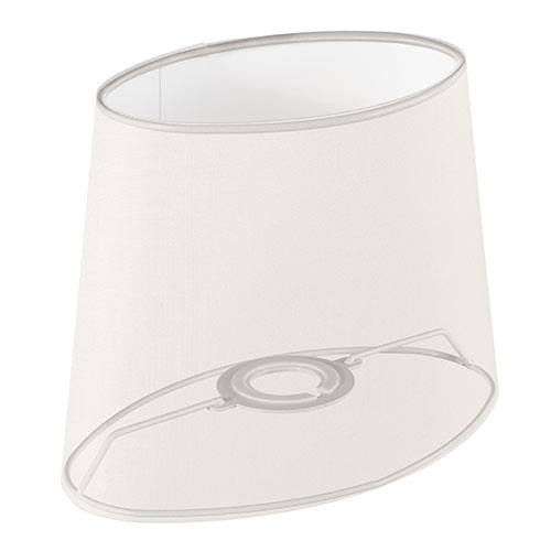 20cm Sloped Oval Shade in Antique Gold Silk (with Shade Ring)