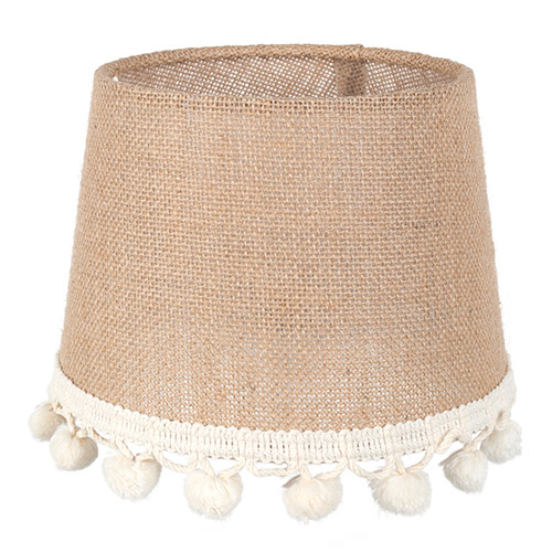 20cm Medium French Drum in Natural Jute with Tassels