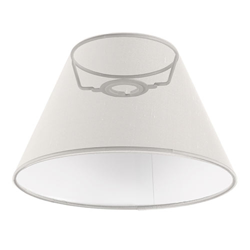 25cm Pendant Empire Shade in Parchment with Cream Trim