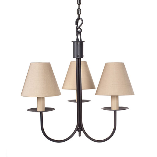 Three Arm Classic Pendant Light in Beeswax