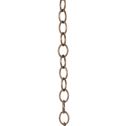 Fine Oval Link Chain, 2m Length, Antiqued Brass