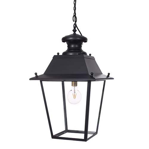 Large Canterbury Lantern in Matt Black