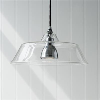 Lynfield Glass Pendant Light in Nickel