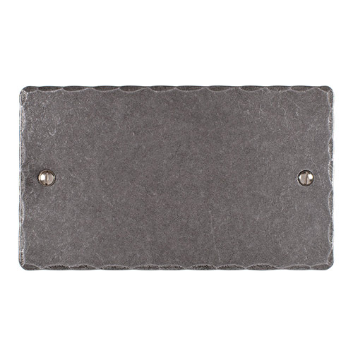 Double Blank Hammered Plate in Polished