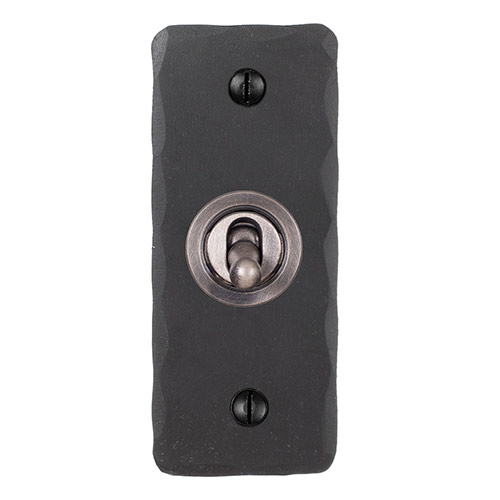 1 Gang Steel Dolly Architrave Switch Beeswax Hammered Plate