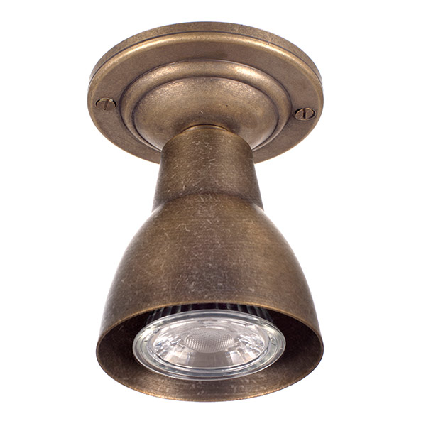 Edgeware Flush Mount Ceiling Light in Antiqued Brass