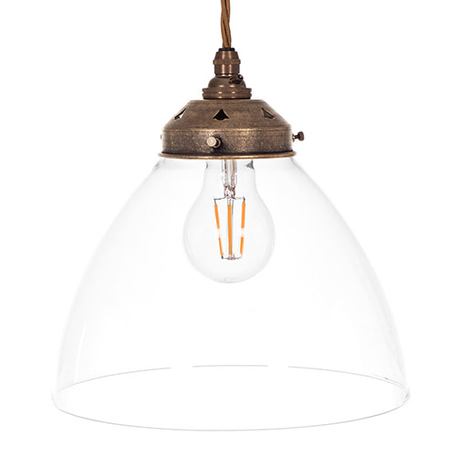 Deben Pendant Light in Antiqued Brass