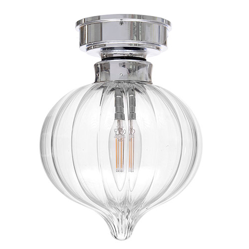 Mia Flush Fitting Ceiling Light in Nickel