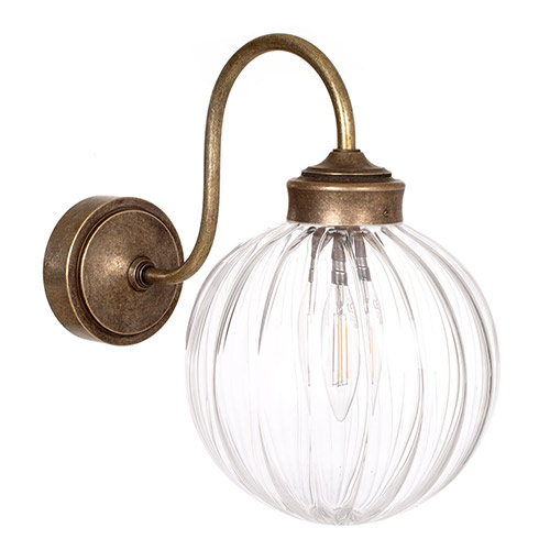 Putney Bathroom/Outdoor Light in Antiqued Brass