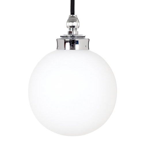 Compton Opal Bathroom Pendant Light in Nickel