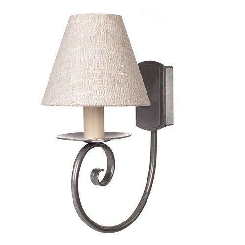 Single Scrolled Wall Light in Polished