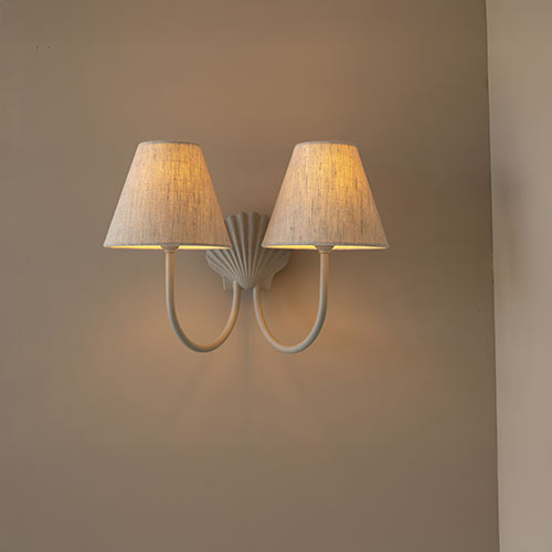 Double Saunton Bathroom Light in Stone