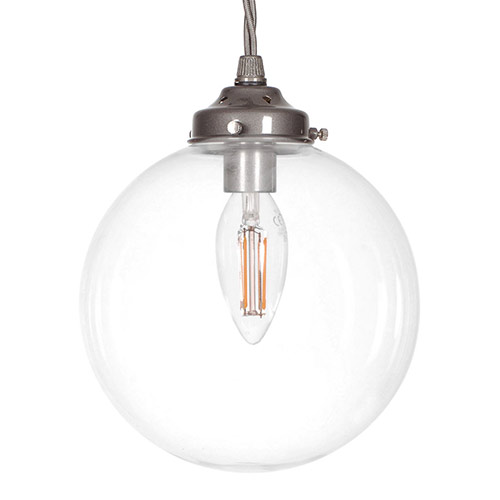 Compton Glass Pendant Light in Polished