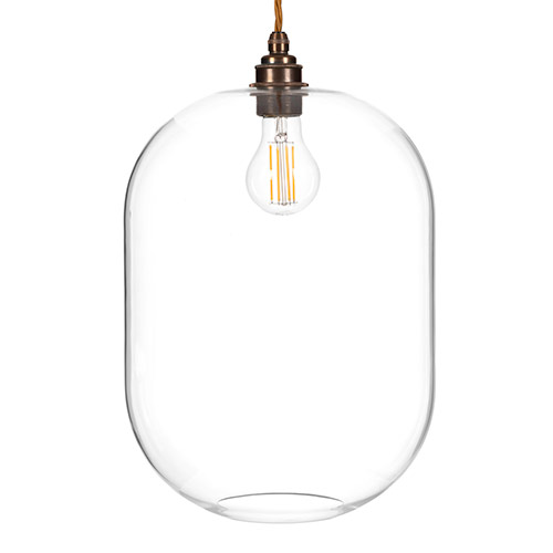 Limehouse Pendant Light (ES) in Antiqued Brass