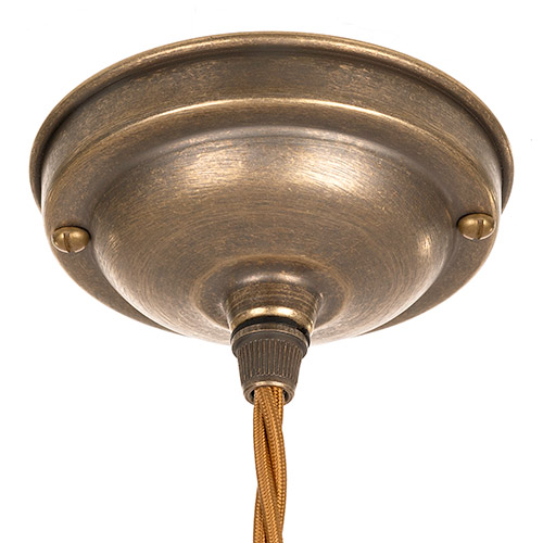 Langley Fluted Pendant Light in Antiqued Brass