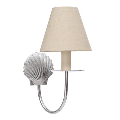 Single Shell Wall Light in Nickel Plate