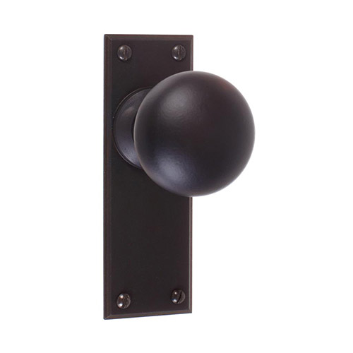 Holkham Door Knob, Ripley Plain Plate, Beeswax