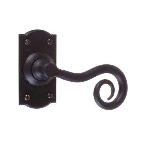 Curled Handle, Nowton Short Plate, MattBlack